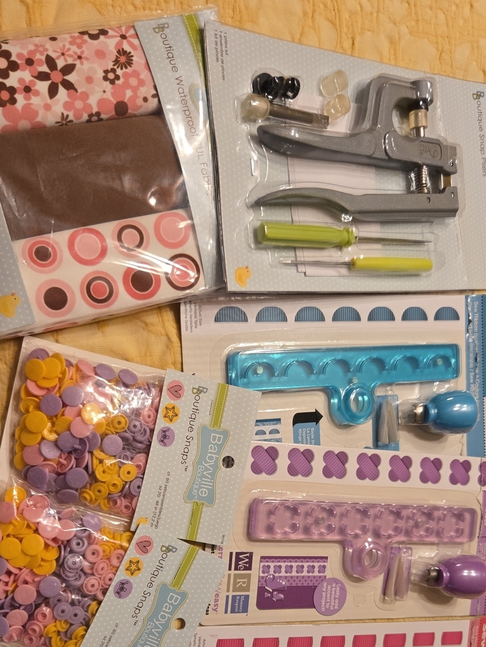 Craft Snap and Tool Kit - Pink, Purple, Yellow